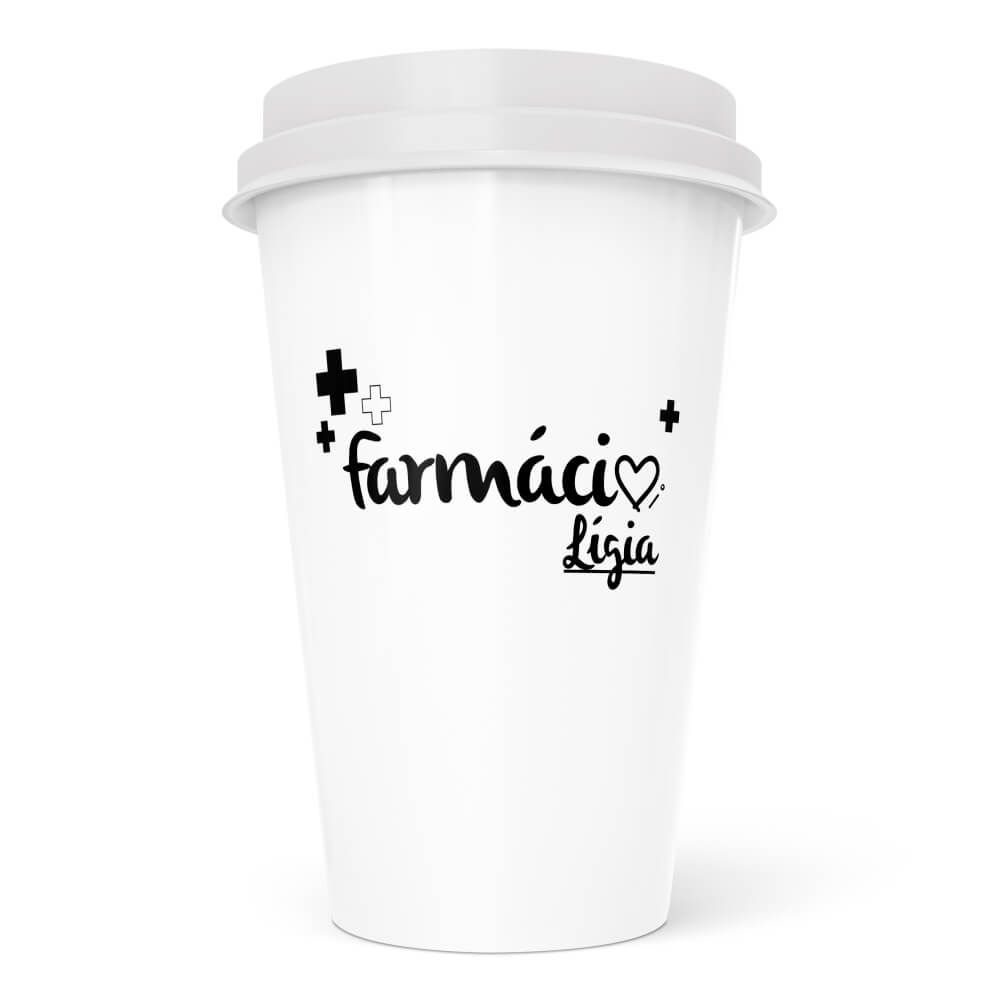 Copo Ecológico Bucks em PP 550ml Impressão Silk Copo Branco