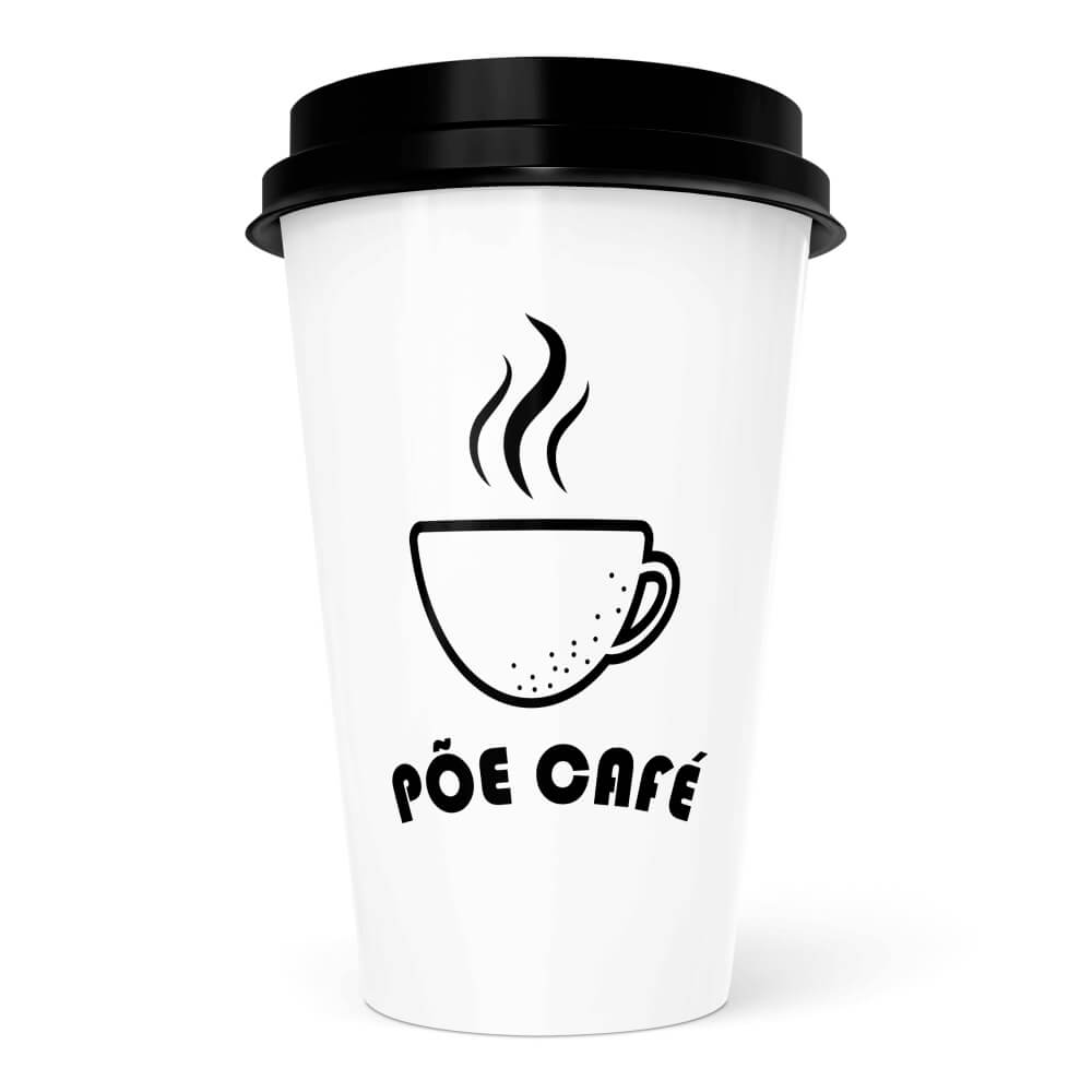 Copo Ecológico Bucks em PP 550ml Impressão Silk Copo Branco