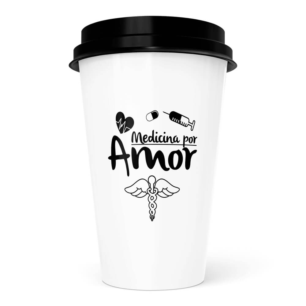 Copo Ecológico Bucks em PP 550ml Impressão Silk Copo Branco