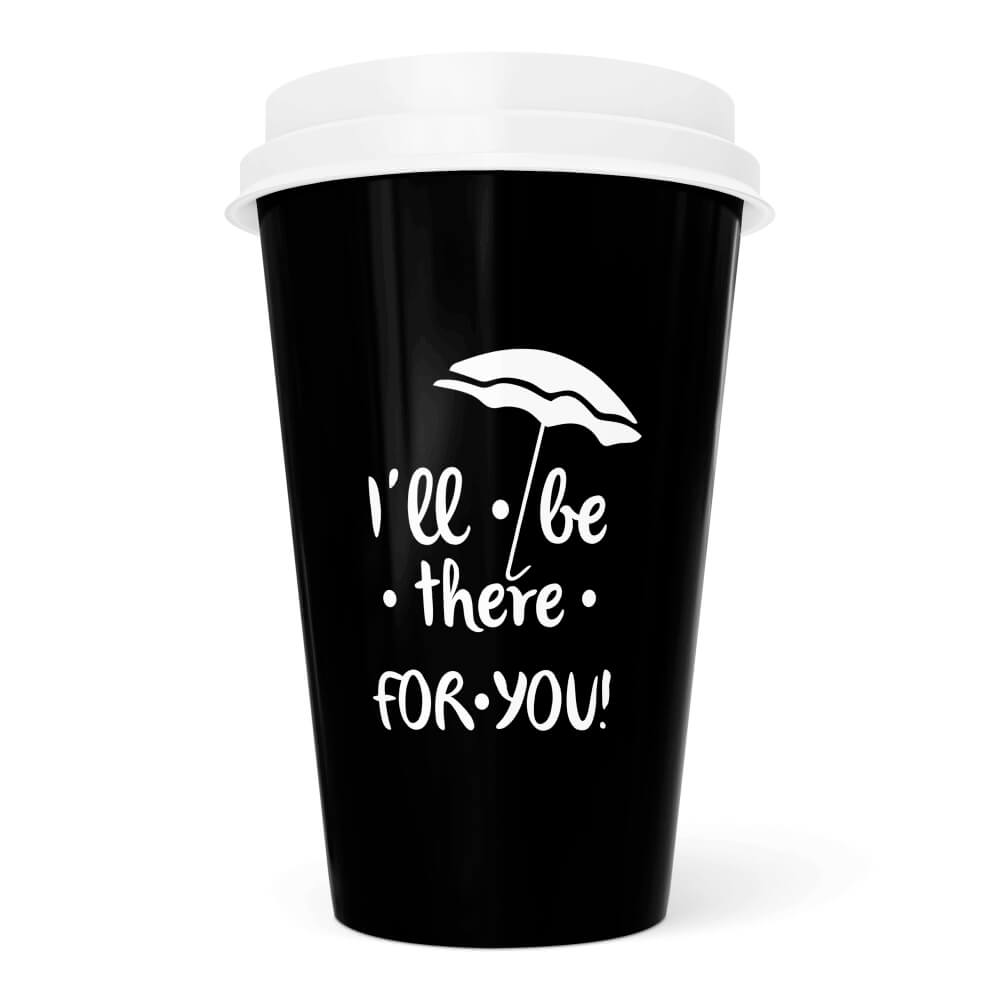 Copo Ecológico Bucks em PP 550ml Impressão Silk Copo Preto