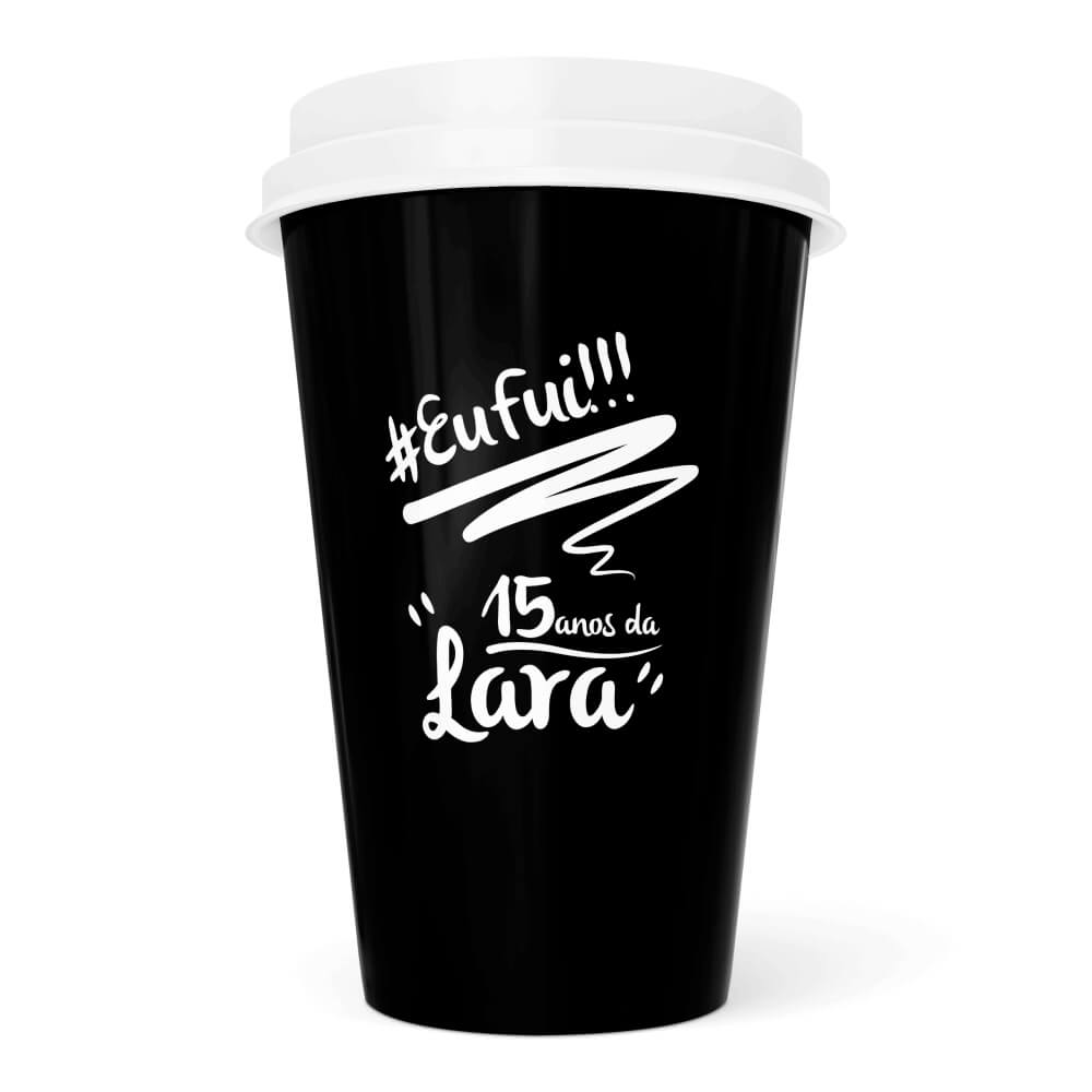 Copo Ecológico Bucks em PP 550ml Impressão Silk Copo Preto