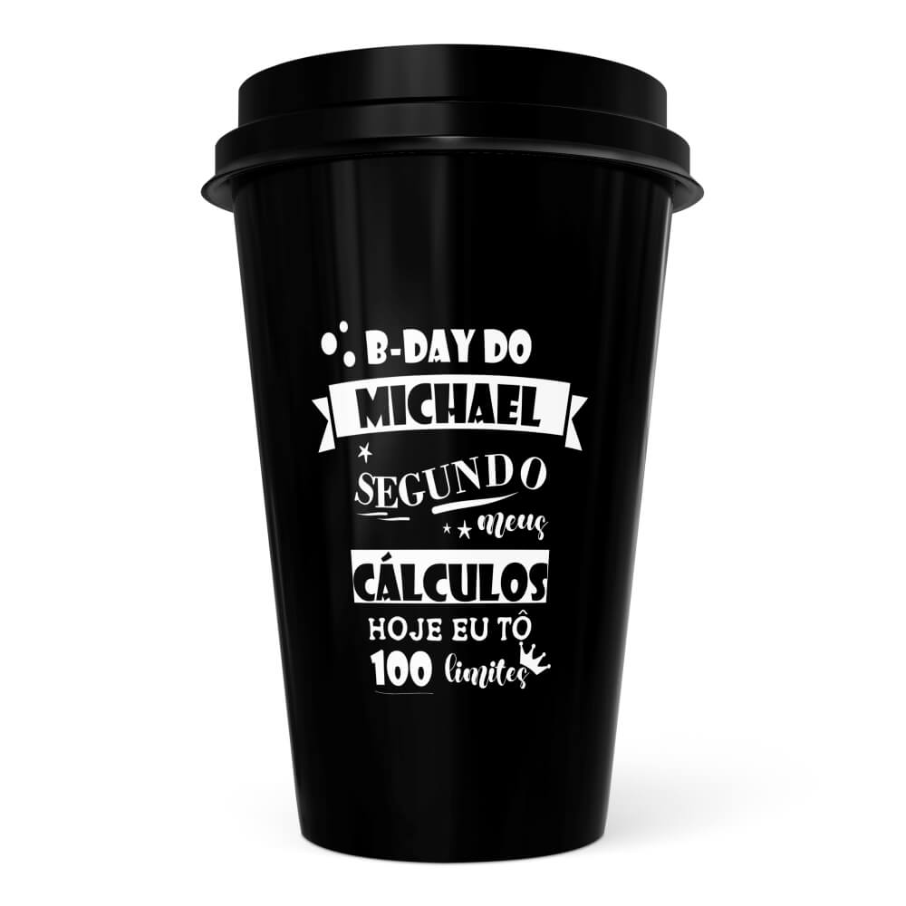 Copo Ecológico Bucks em PP 550ml Impressão Silk Copo Preto