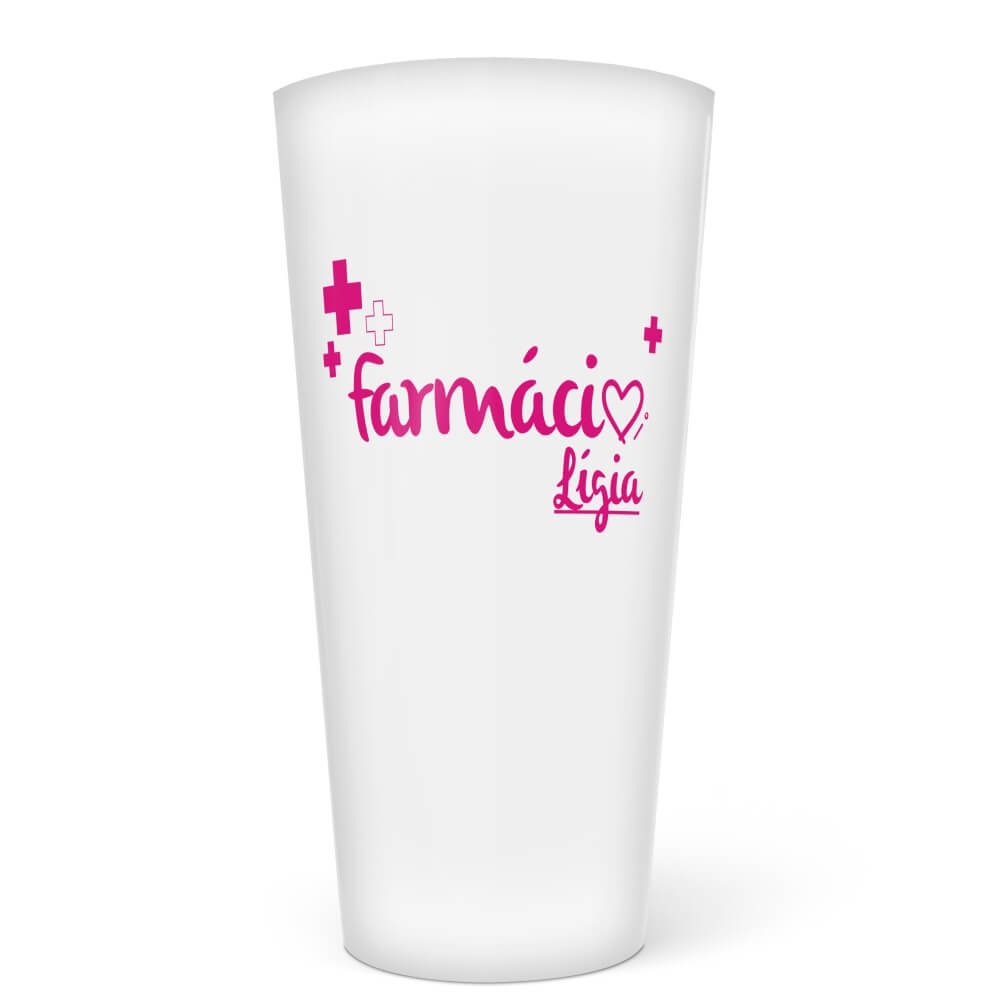 Copo Ecológico em PP 550ml Impressão Silk Transparente Copo Transparente
