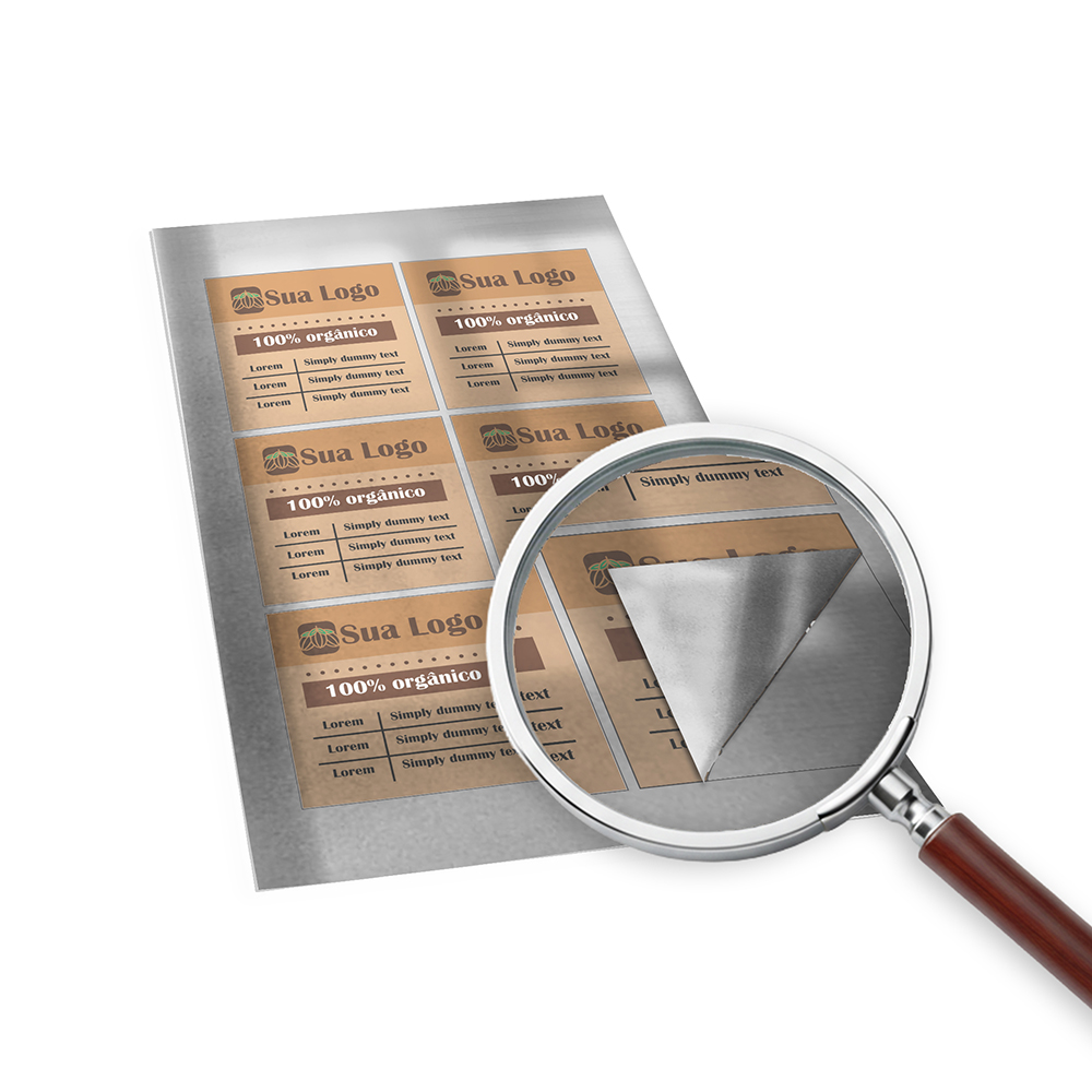 Adesivos Rótulos Folha Bopp Metalizado (135x135mm)