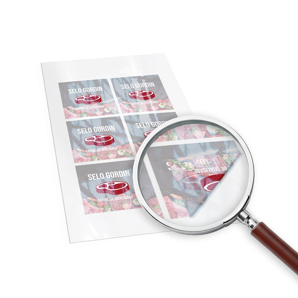 Adesivos Rótulos Folha Bopp Transparente (135x135mm)