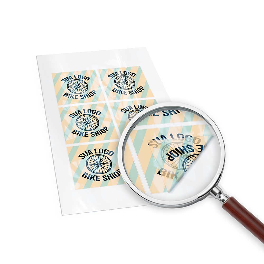 Adesivos Rótulos Folha Bopp Transparente (135x135mm)