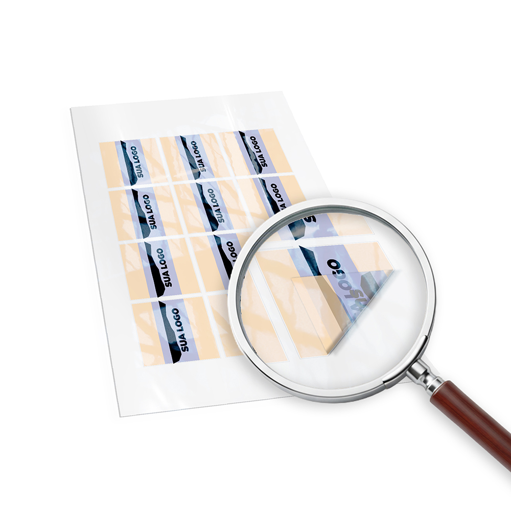 Adesivos Rótulos Folha Bopp Transparente (90x100mm)