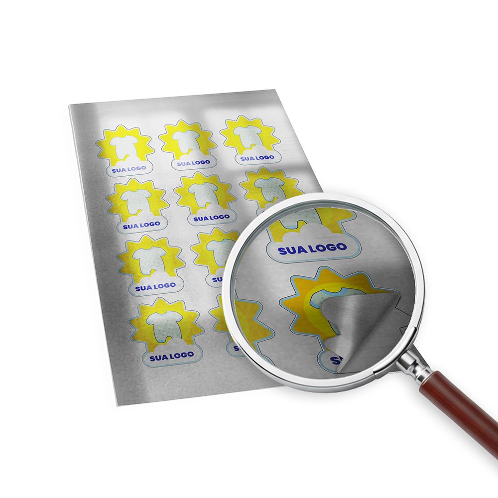 Adesivos Rótulos Folha Bopp Transparente Com Tinta Branca (90x100mm)