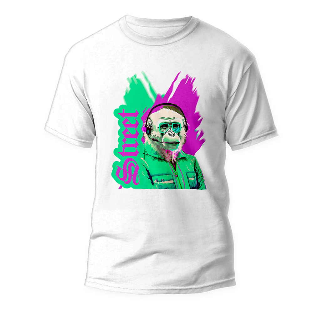 Camisa de Algodão Branca Impressão DTG A4 (Tamanhos Diversos)