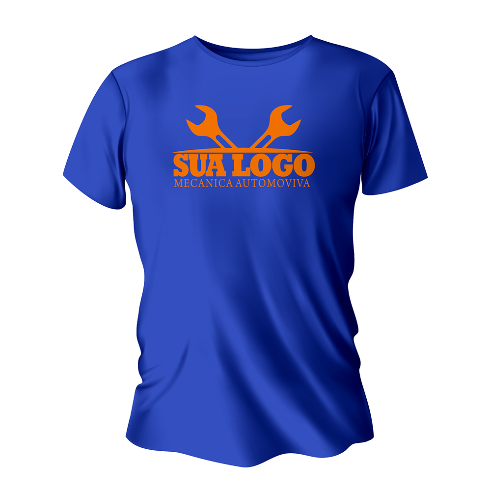 Camisa de Algodão Azul Royal Impressão Silk A4 (Tamanhos Diversos)