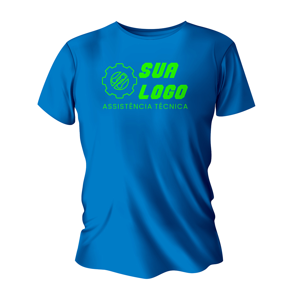 Camisa de Algodão Azul Sky Impressão Silk A4 (Tamanhos Diversos)