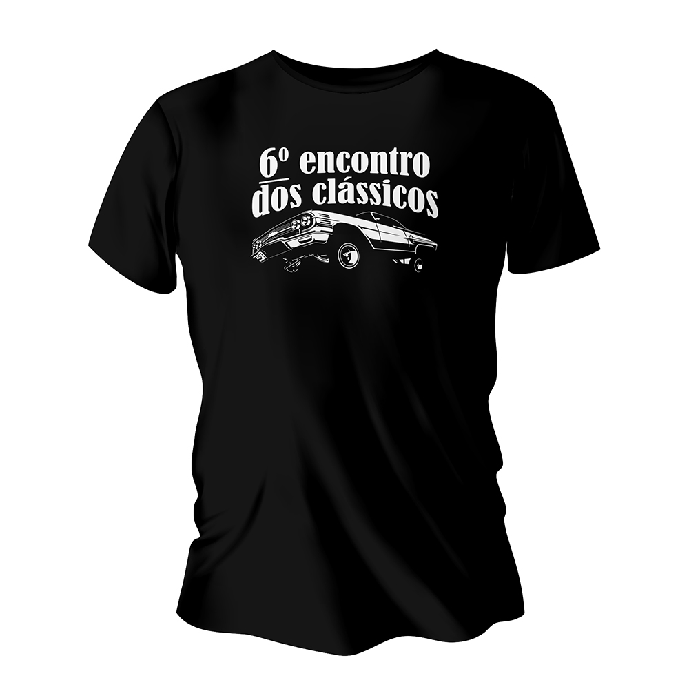 Camisa de Algodão Preta Impressão Silk A4 (Tamanhos Diversos)