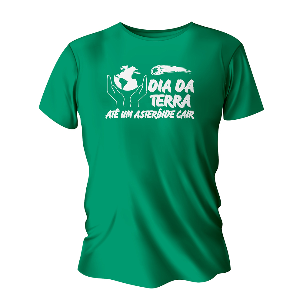 Camisa de Algodão Verde Bandeira Impressão Silk A4 (Tamanhos Diversos)