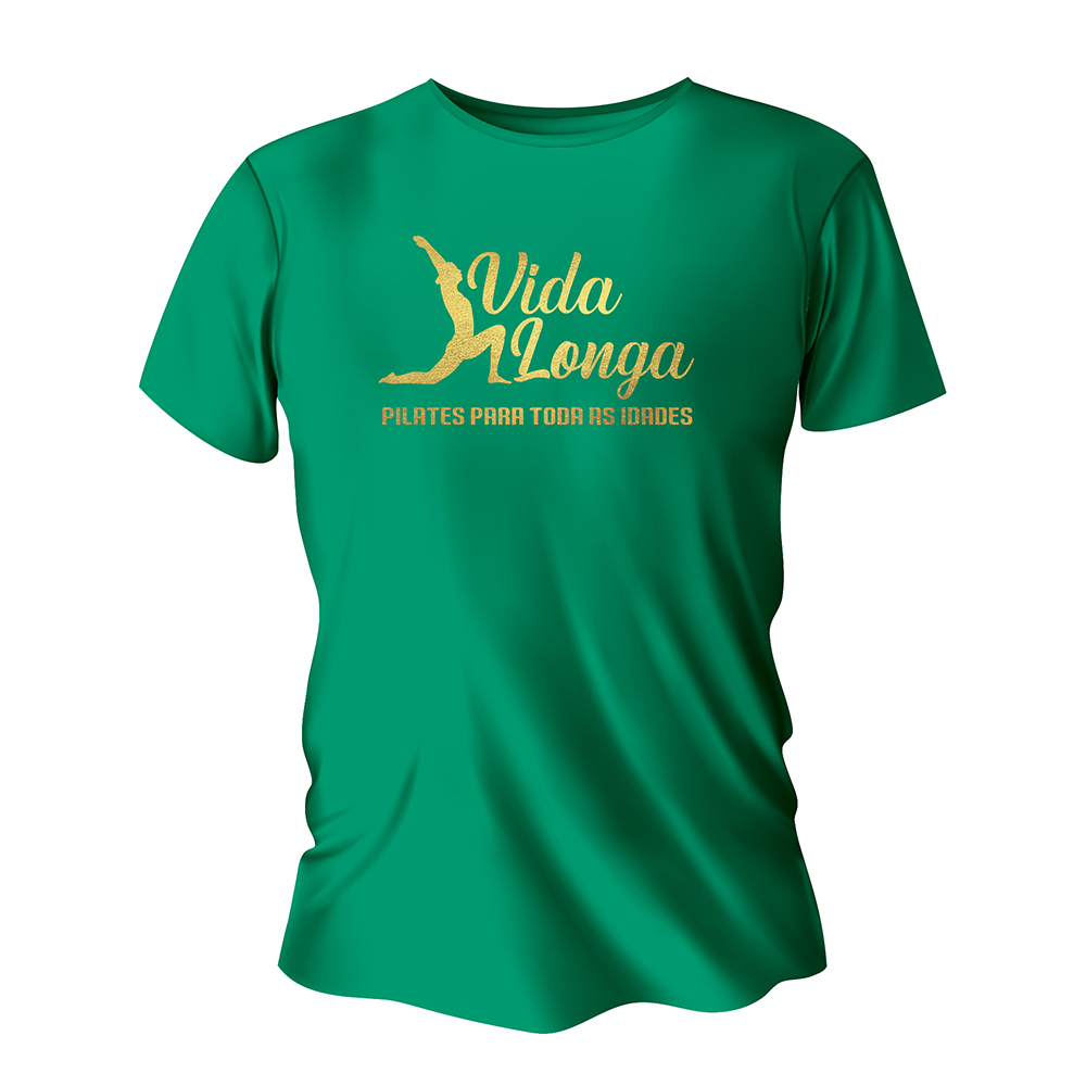 Camisa de Algodão Verde Bandeira Impressão Silk A4 (Tamanhos Diversos)