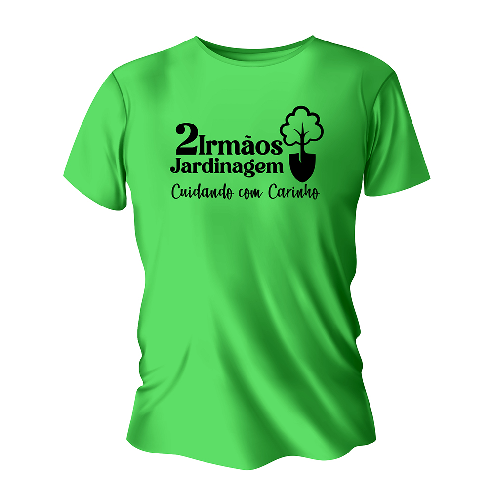 Camisa de Algodão Verde Limão Impressão Silk A4 (Tamanhos Diversos)