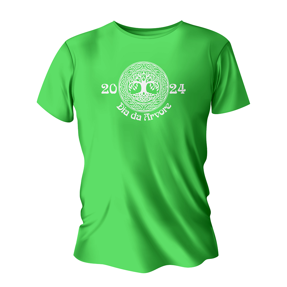 Camisa de Algodão Verde Limão Impressão Silk A4 (Tamanhos Diversos)