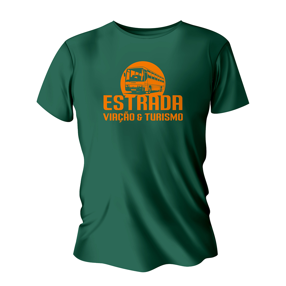 Camisa de Algodão Verde Musgo Impressão Silk A4 (Tamanhos Diversos)