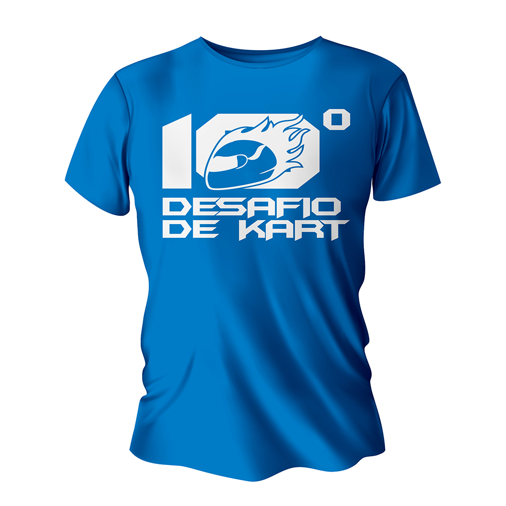 Camisa de Algodão Azul Sky Impressão Silk A3 (Tamanhos Diversos)