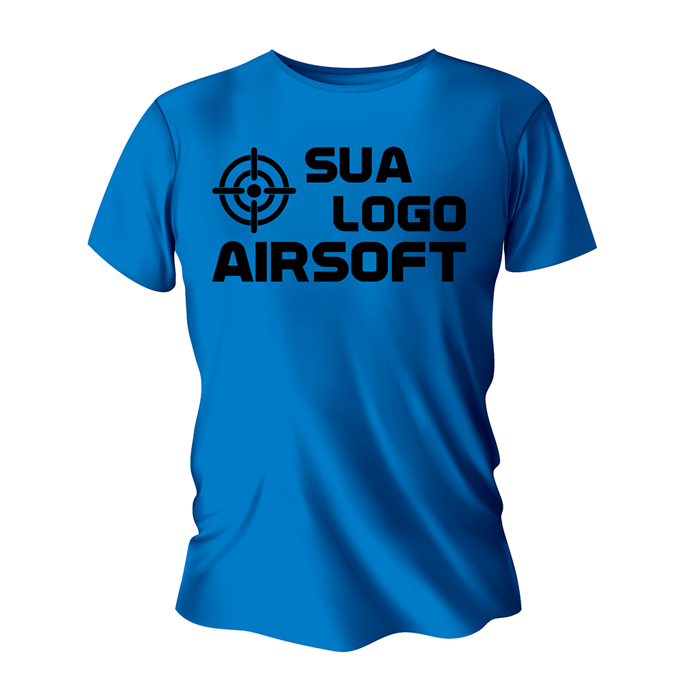 Camisa de Algodão Azul Sky Impressão Silk A3 (Tamanhos Diversos)
