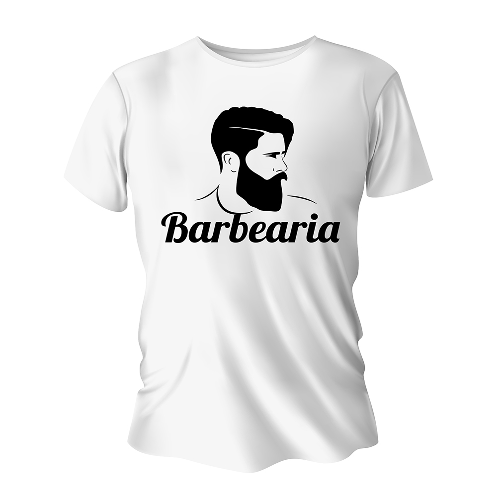 Camisa de Algodão Branca Impressão Silk A3 (Tamanhos Diversos)