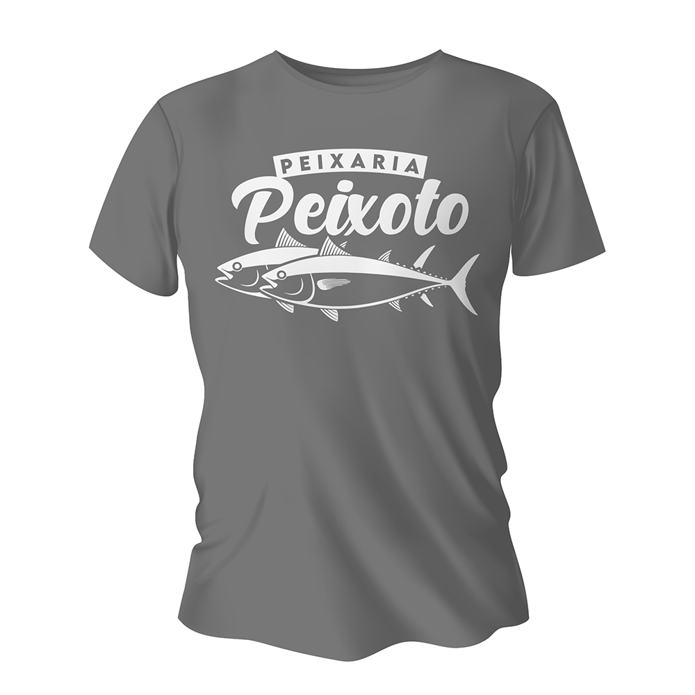 Camisa de Algodão Cinza Impressão Silk A3 (Tamanhos Diversos)