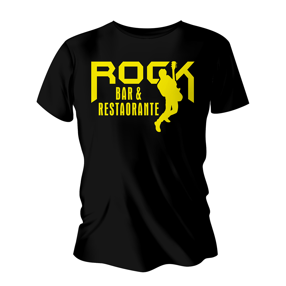 Camisa de Algodão Preta Impressão Silk A3 (Tamanhos Diversos)