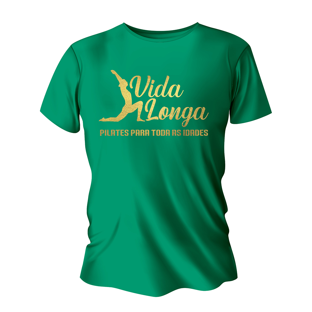 Camisa de Algodão Verde Bandeira Impressão Silk A3 (Tamanhos Diversos)