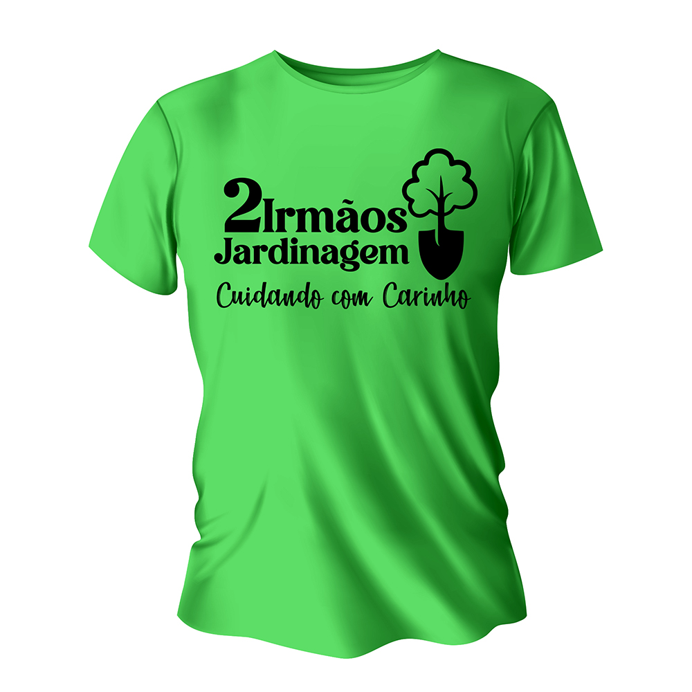 Camisa de Algodão Verde Limão Impressão Silk A3 (Tamanhos Diversos)