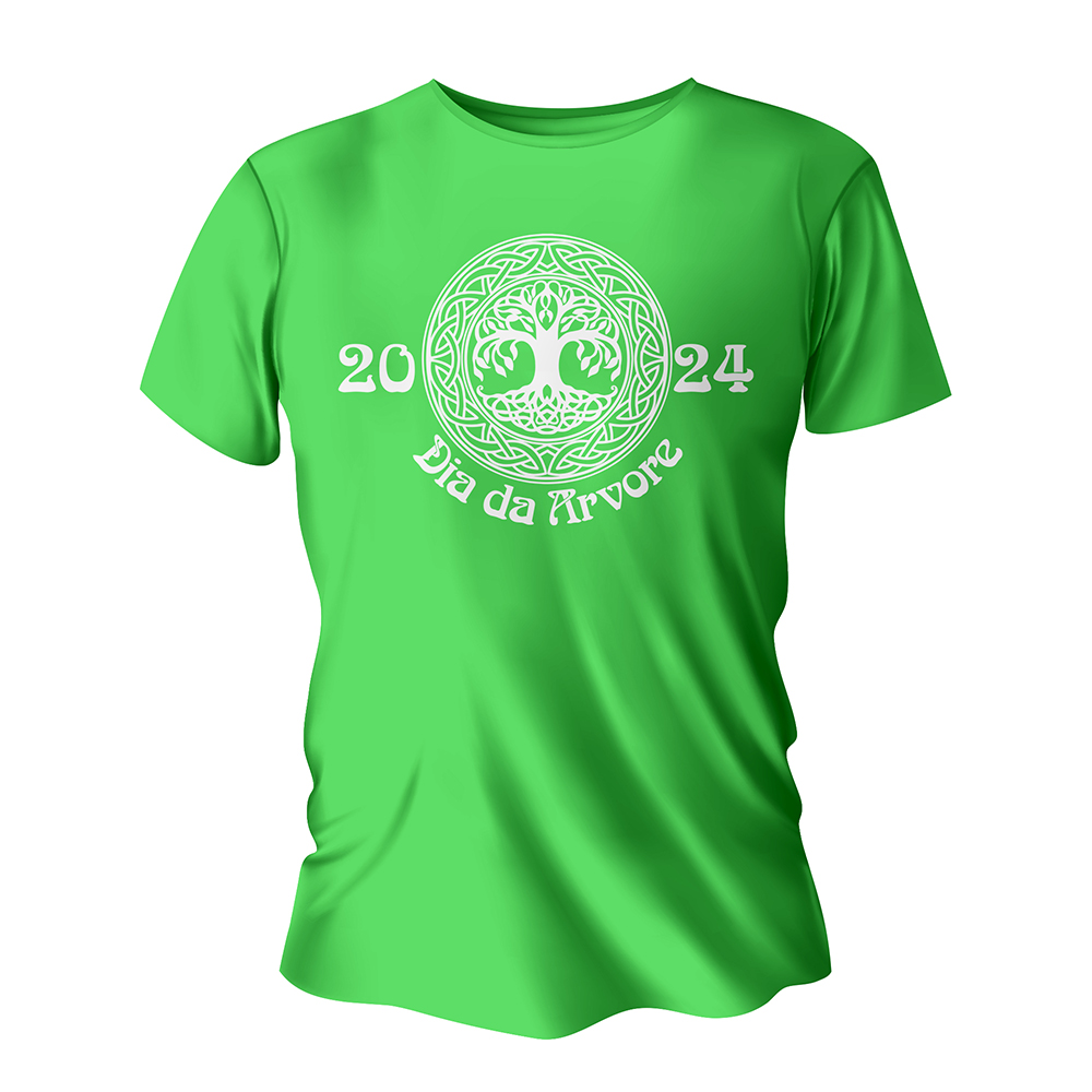 Camisa de Algodão Verde Limão Impressão Silk A3 (Tamanhos Diversos)