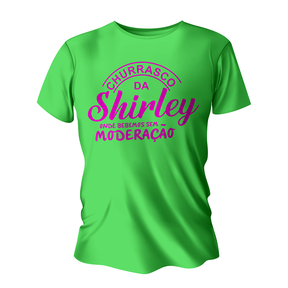 Camisa de Algodão Verde Limão Impressão Silk A3 (Tamanhos Diversos)