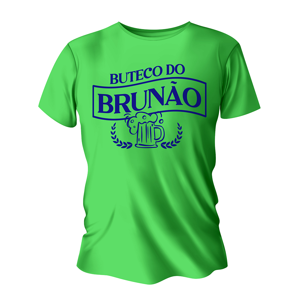 Camisa de Algodão Verde Limão Impressão Silk A3 (Tamanhos Diversos)