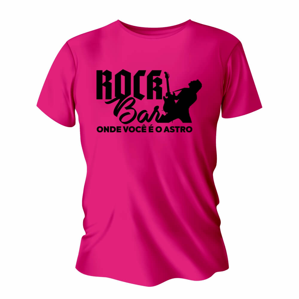 Camisa de Algodão Rosa Pink Impressão Silk A3 (Tamanhos Diversos)