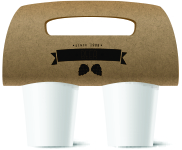 Suporte De Copos Kraft 250g Sem Laminação E Sem Verniz Com 02 Und