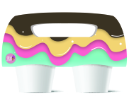 Suporte De Copos Pvc 0,50mm Premium Branco Com 02 Und