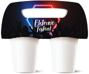 Suporte De Copos Pvc 0,50mm Premium Branco Com 02 Und