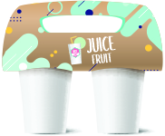 Suporte De Copos Pvc 0,50mm Premium Branco Com 02 Und