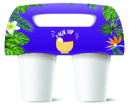 Suporte De Copos Pvc 0,50mm Premium Branco Com 02 Und