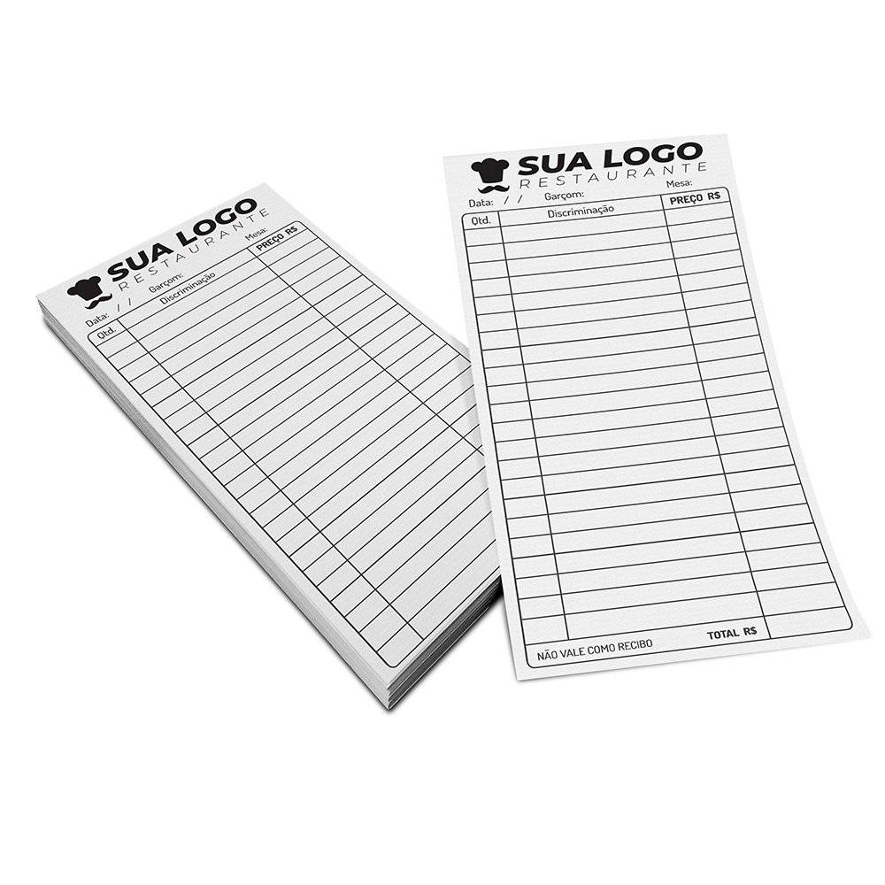 Comandas Apergaminhado 75g (100x210mm)