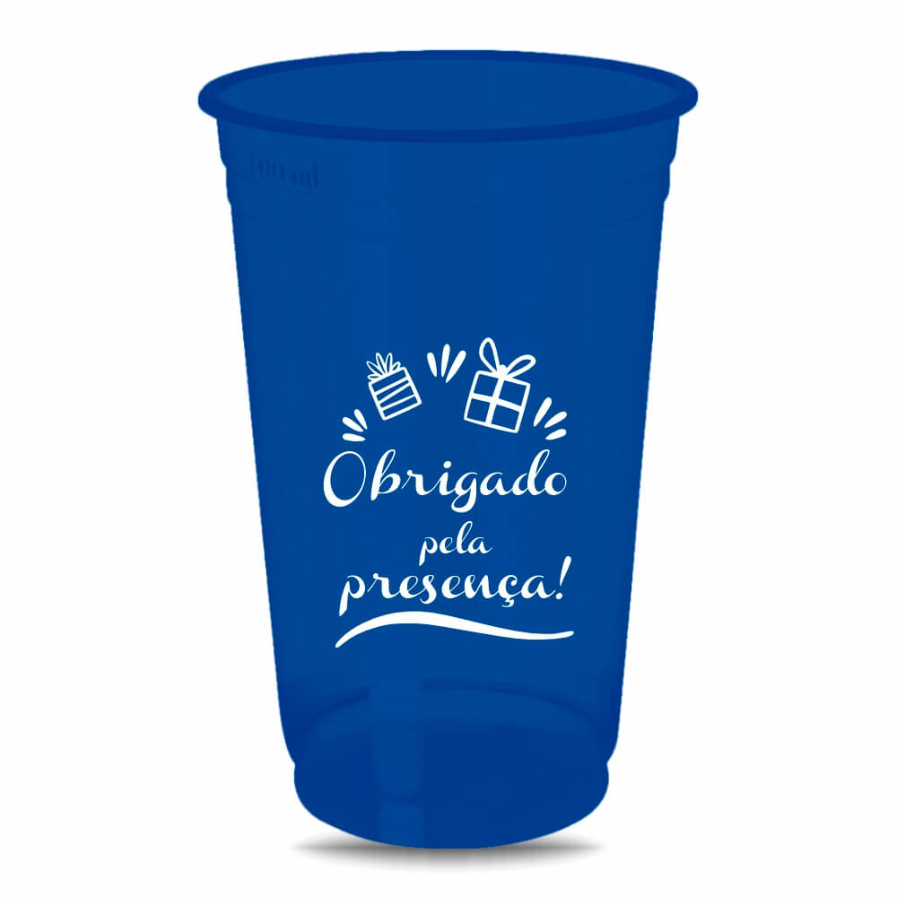 Copo Descartável 400ml Impressão Silk Fosco