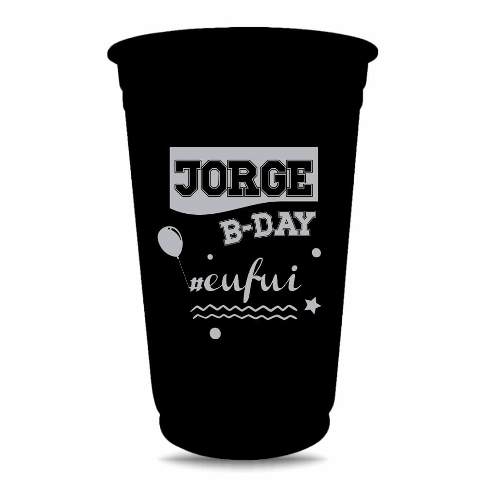 Copo Descartável 400ml Impressão Silk Fosco