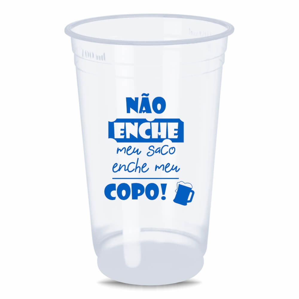 Copo Descartável 400ml Impressão Silk Transparente