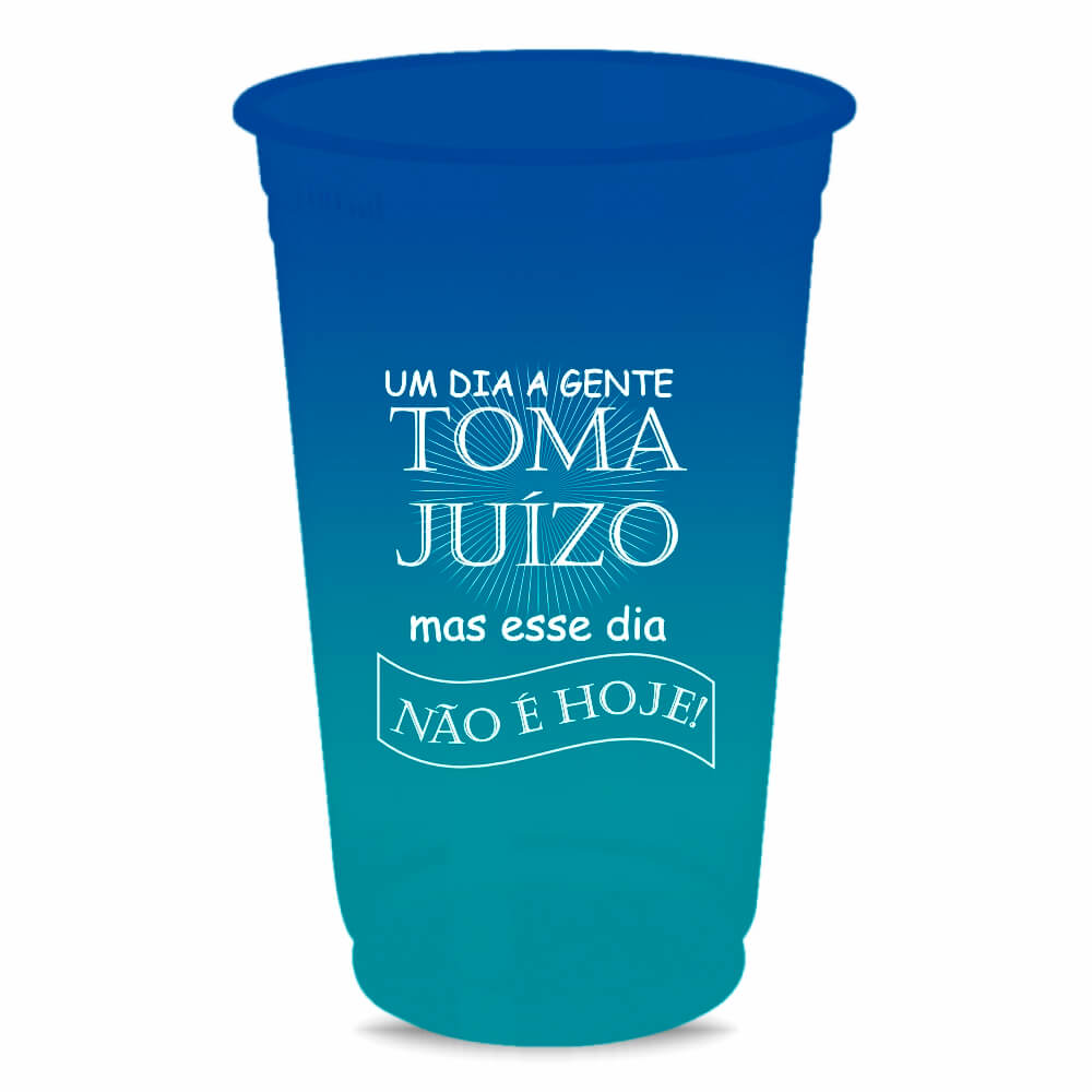 Copo Descartável 500ml Impressão Silk Bicolor