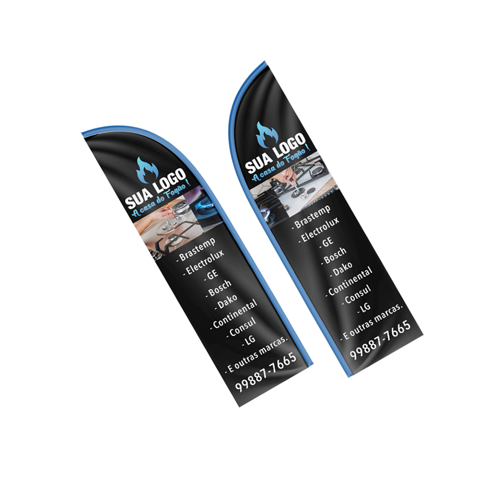 Wind Banner Bandeira Avulsa Tecido Oxford Tam. G (Modelo Faca)