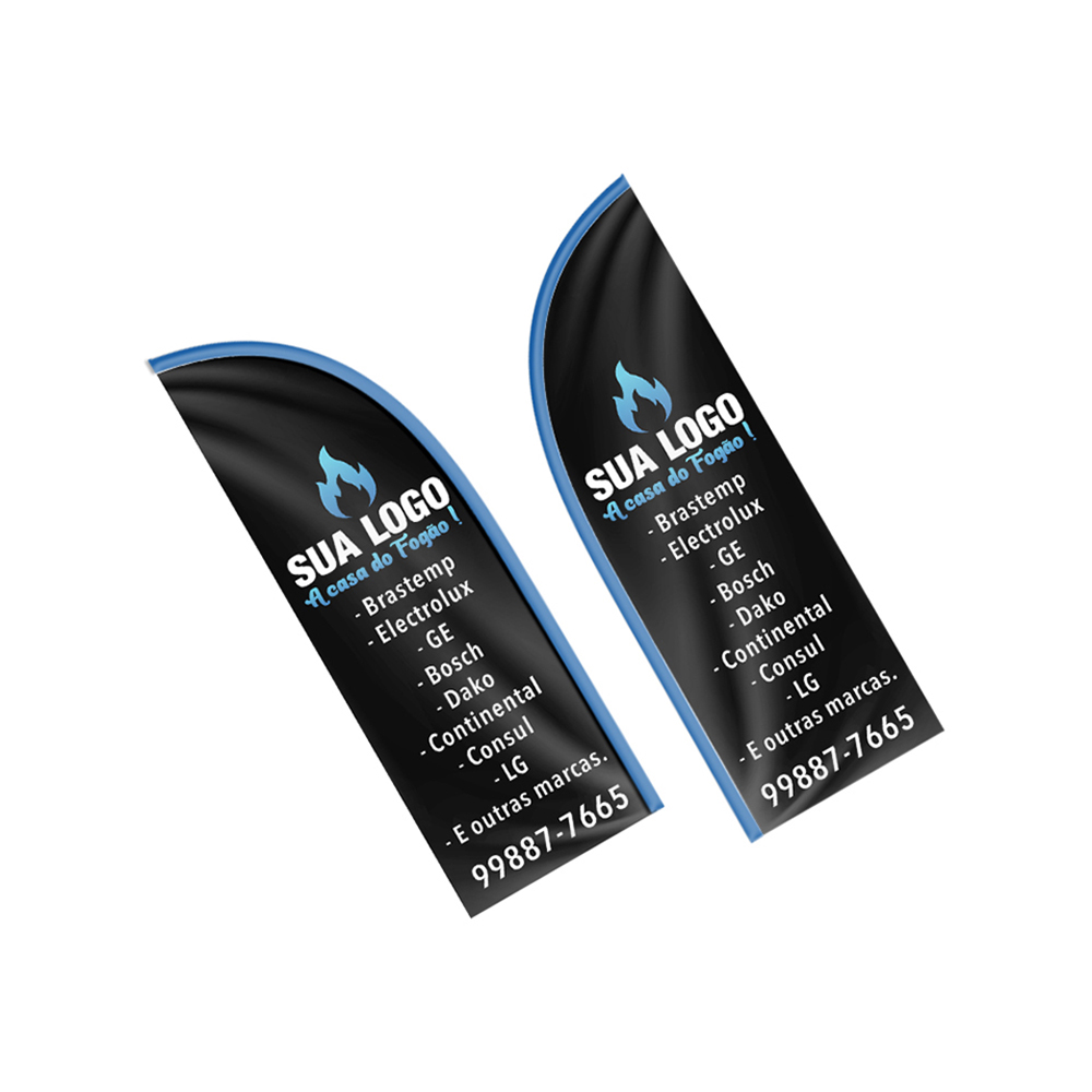 Wind Banner Bandeira Avulsa Tecido Oxford Tam. M (Modelo Faca)