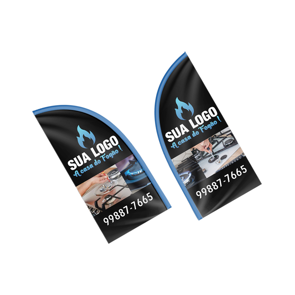 Wind Banner Bandeira Avulsa Tecido Oxford Tam. P (Modelo Faca)