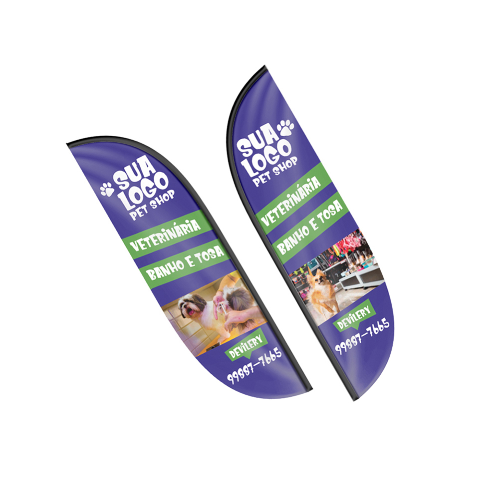 Wind Banner Bandeira Avulsa Tecido Oxford Tam. G (Modelo Pena)