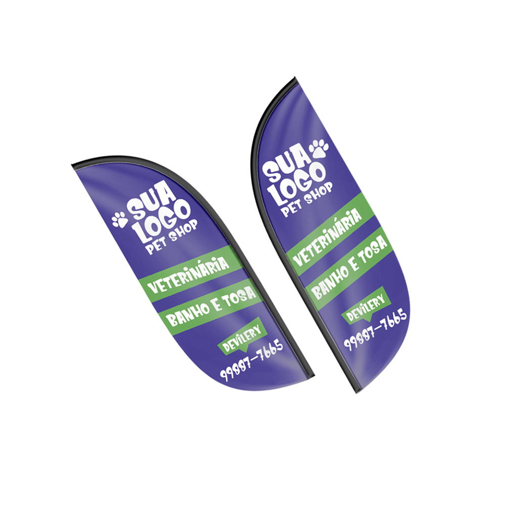 Wind Banner Bandeira Avulsa Tecido Oxford Tam. M (Modelo Pena)