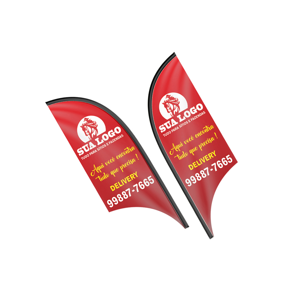 Wind Banner Bandeira Avulsa Tecido Oxford Tam. M (Modelo Vela)