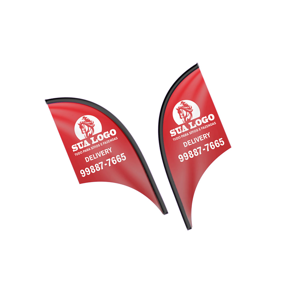 Wind Banner Bandeira Avulsa Tecido Oxford Tam. P (Modelo Vela)