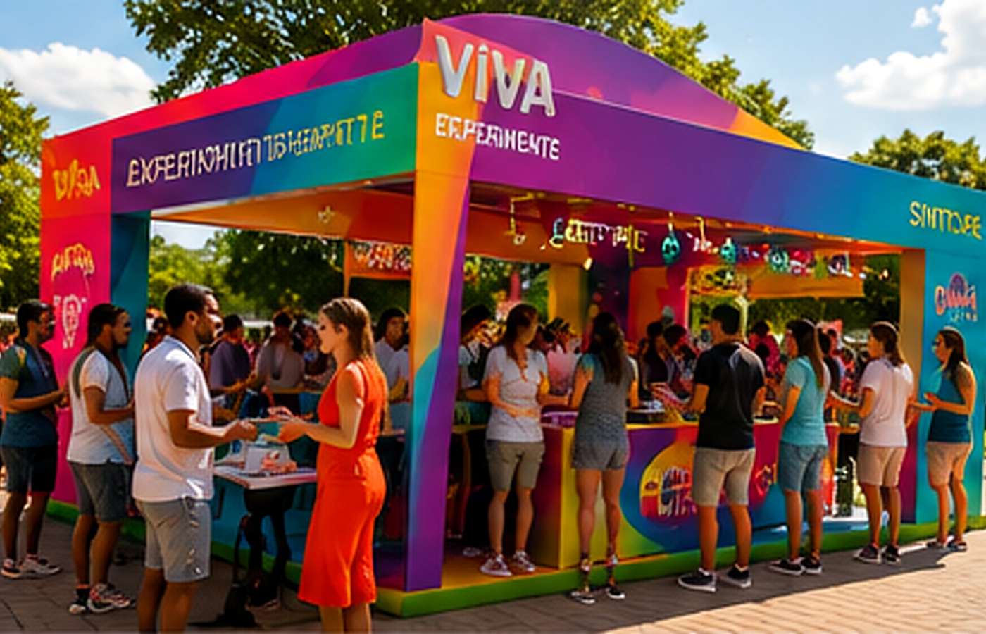 Evento corporativo com ativação de marca e público